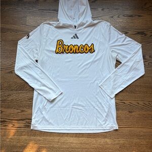 White Western Michigan Broncos Hoodie with Black and Gold Logo